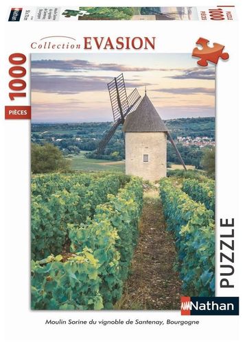 872541 Puzzle Adulte - Moulin Sorine du vignoble de Santenay, Bourgogne (Puzzle 1000p)