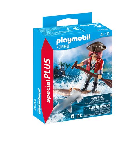 Playmobil 70598 Pirate avec bébé requin (Special Plus)