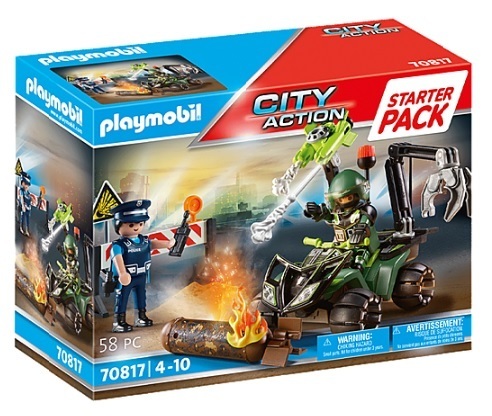 Playmobil 70817 Starter Pack Policier et démineur (City Action)