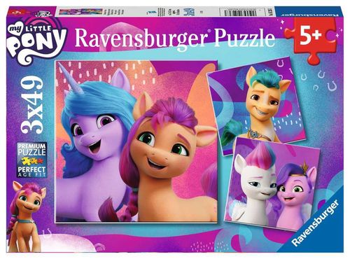 Ravensburger 052363 Magnifiques poneys (My Little Pony) (Puzzles 3x49p)