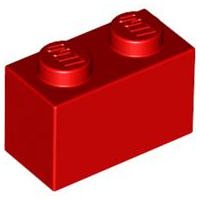 LEGO 3004 Brick 1x2 Red (Rouge)
