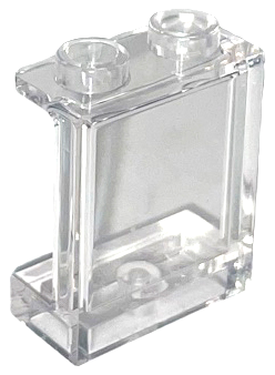 87552 Trans-Clear Panel 1 x 2 x 2 with Side Supports - Hollow Studs (Transparent)