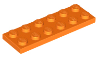 LEGO 3795 Orange Plate 2 x 6 (Orange)