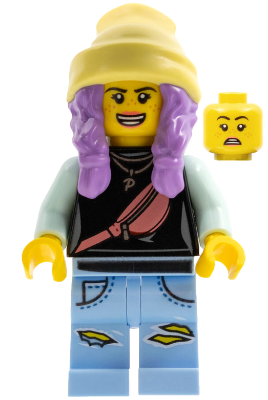LEGO HS003 Parker L. Jackson - Black Top with Beanie (Open Mouth Smile / Scared) (Hidden Side)