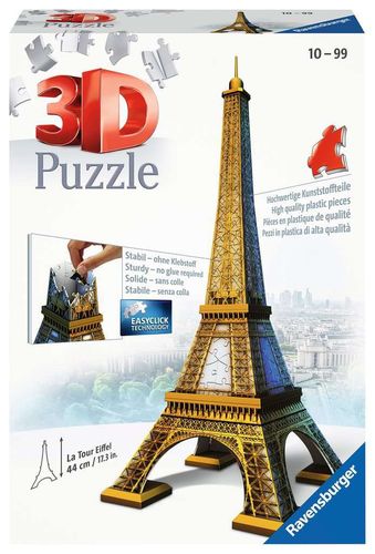 Ravensburger 125562 Puzzle 3D Building - Tour Eiffel (Puzzle 3D - 216p)